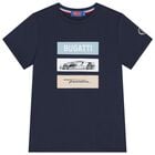 Boys Navy Blue Logo T-Shirt, 2, hi-res