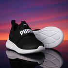 حذاء رياضي أسود ناعم سلكي من سليب تيك 2, 1, hi-res