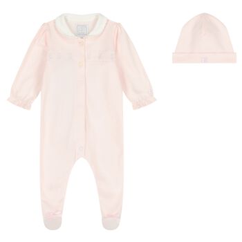 Baby Girls Pink Bunny Babygrow Set