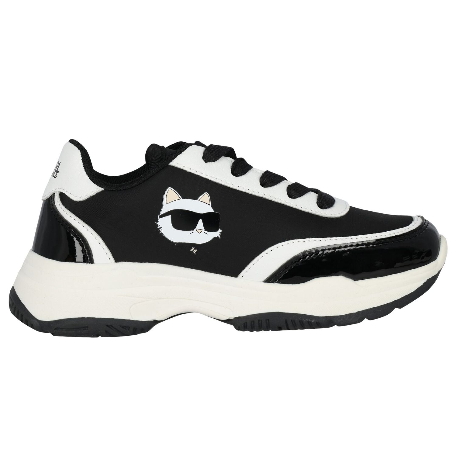 Girls Black Choupette Trainers, 1, hi-res image number null