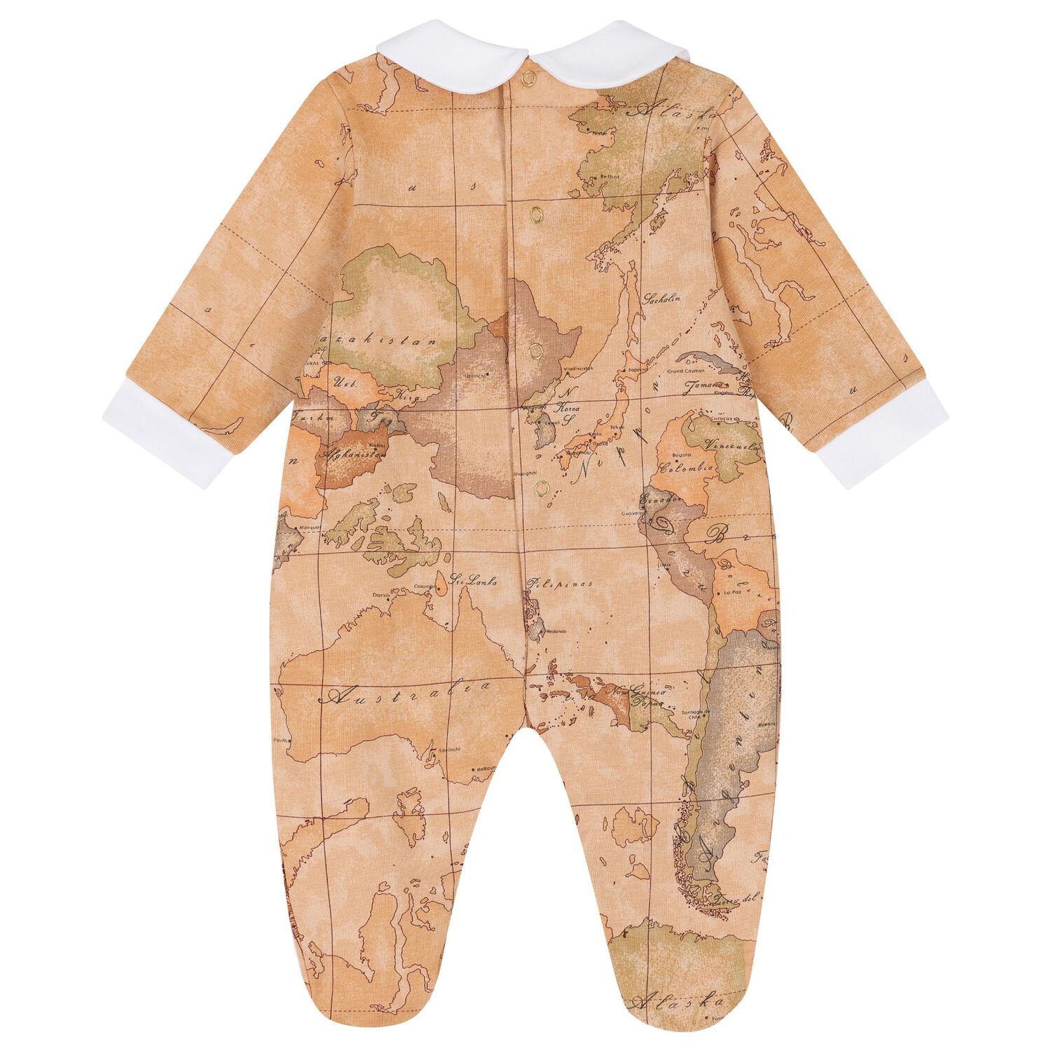 White & Beige Geo Map Babygrow Gift Set, 1, hi-res image number null