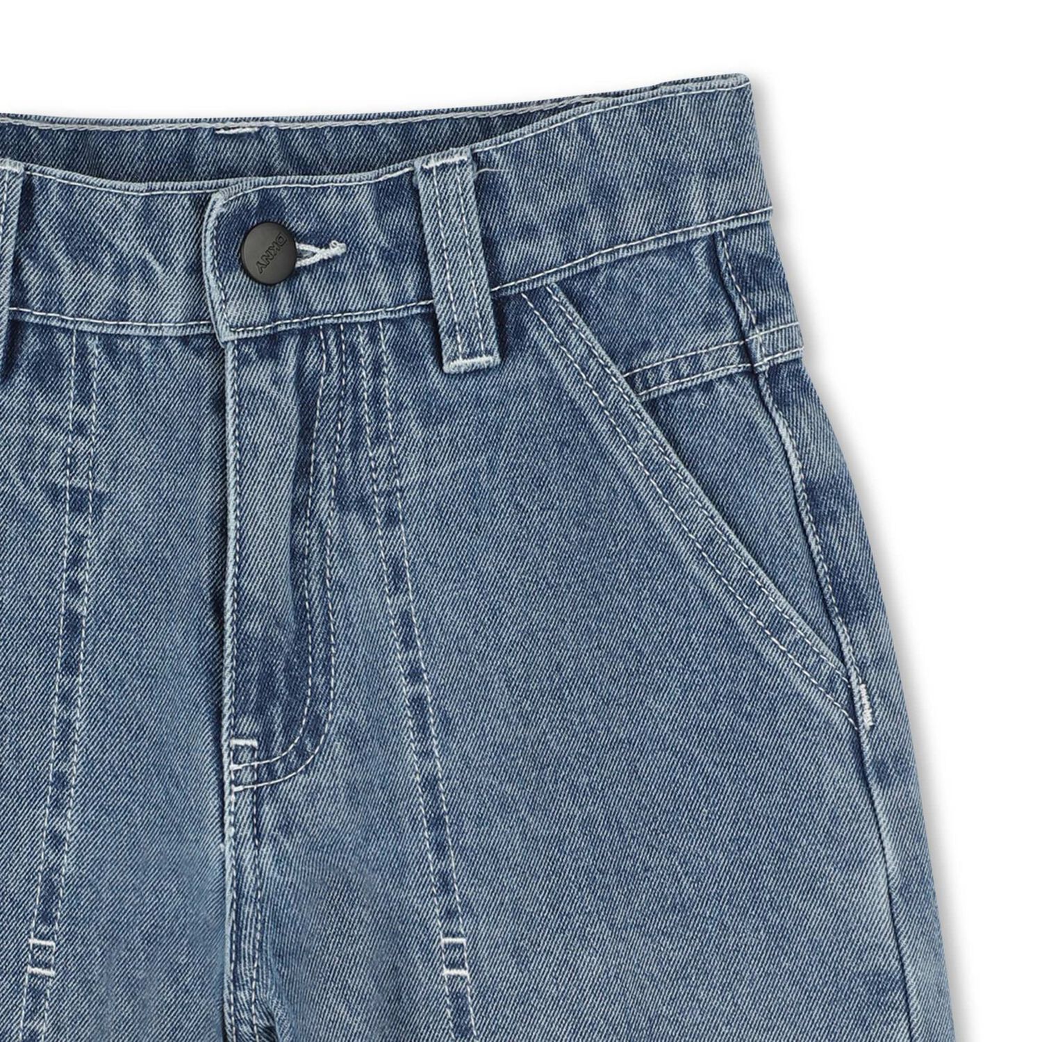 Boys Blue Logo Denim Shorts, 1, hi-res image number null