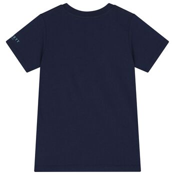 Boys Navy Blue Logo T-Shirt