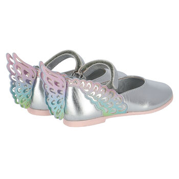 Younger Girls Silver Ballerina Shoes