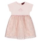 Younger Girls Pink Logo Dress, 2, hi-res