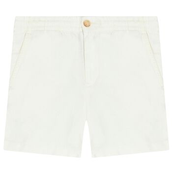 Boys White Logo Shorts