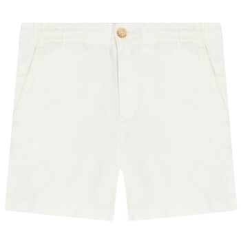 Boys White Logo Shorts