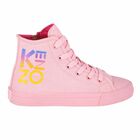 Girls Pink High Top Trainers, 1, hi-res