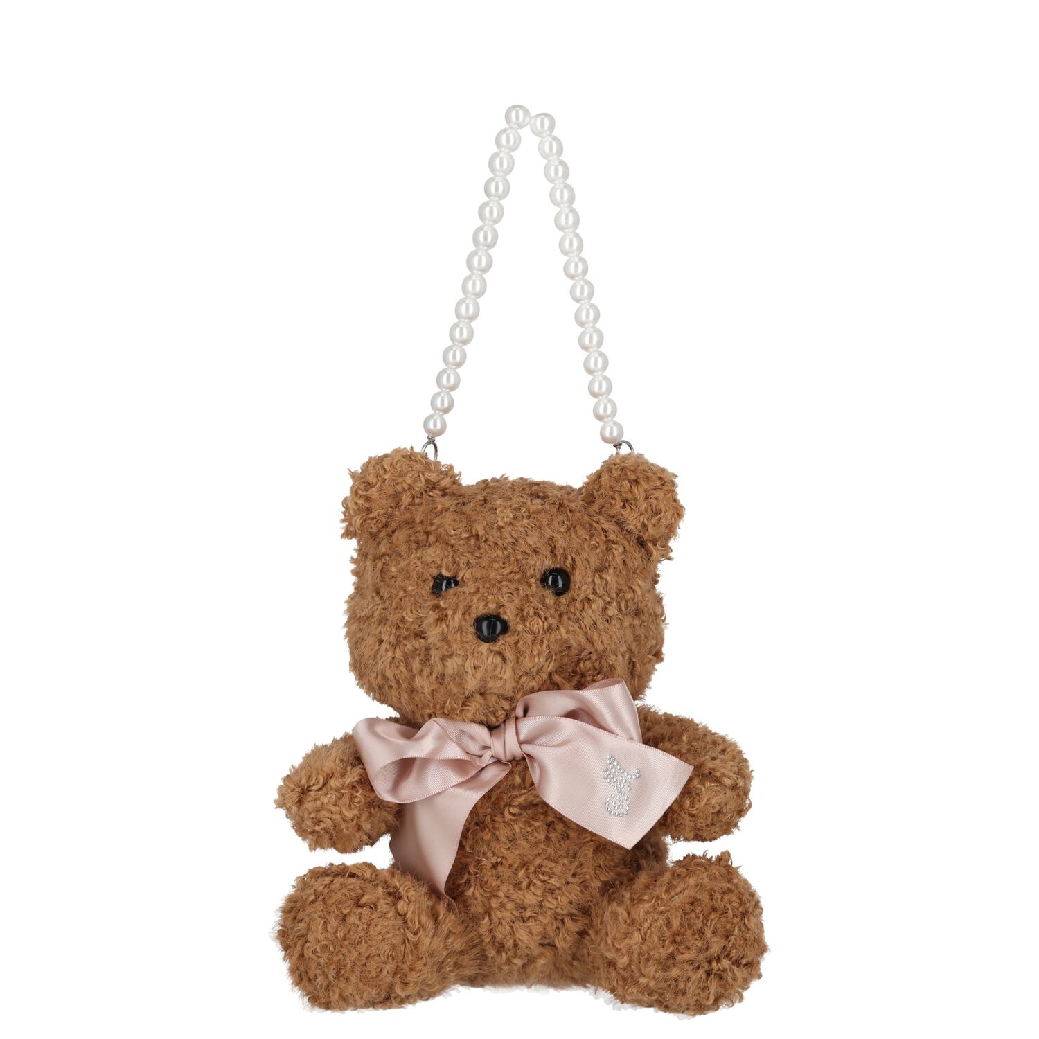 Girls Brown Teddy Bear Handbag, 1, hi-res
