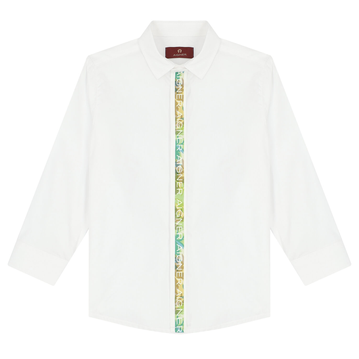 قميص بالشعار باللون الأبيض للأولاد, 1, hi-res