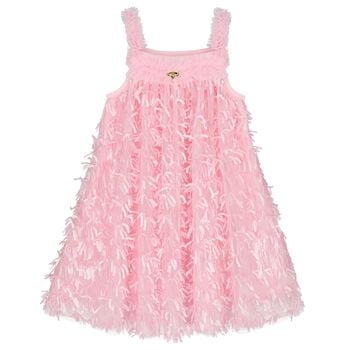 Girls Pink Sequin Tulle Dress