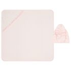 Baby Gilrs Pink Floral Blanket & Hat Set, 1, hi-res