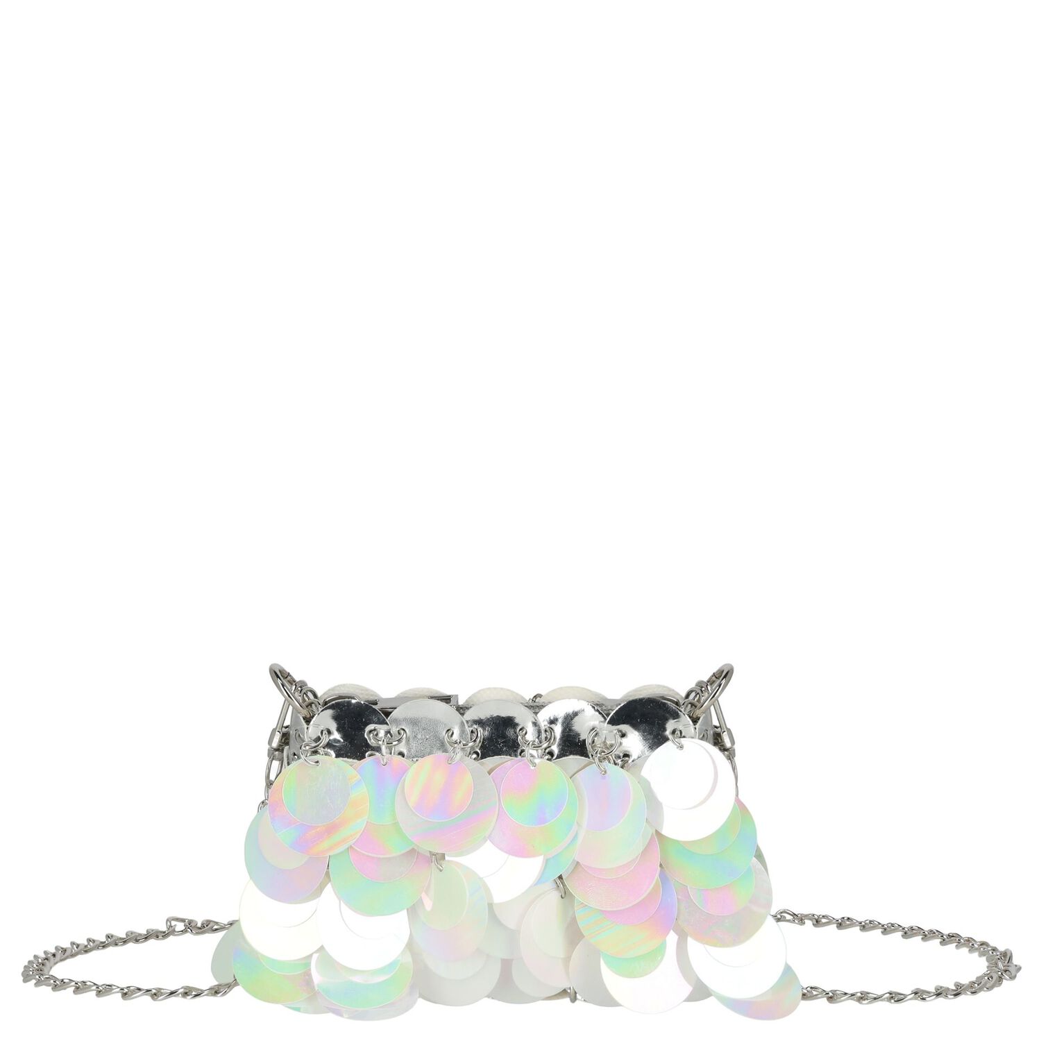 Girls Silver & Iridescent Sequin Bag, 1, hi-res