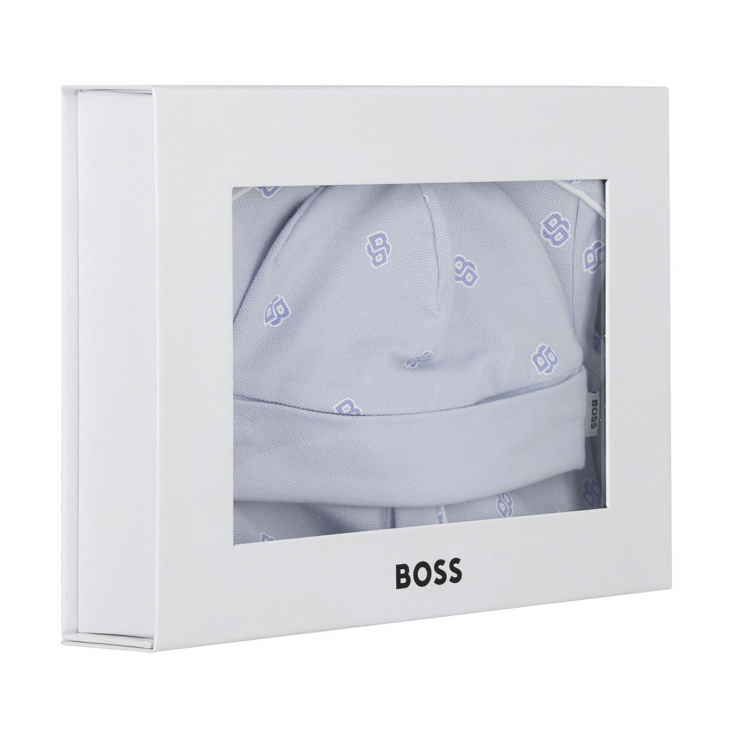 طقم هدايا أفرول أولاد بالشعار باللون الأزرق, 1, hi-res image number null