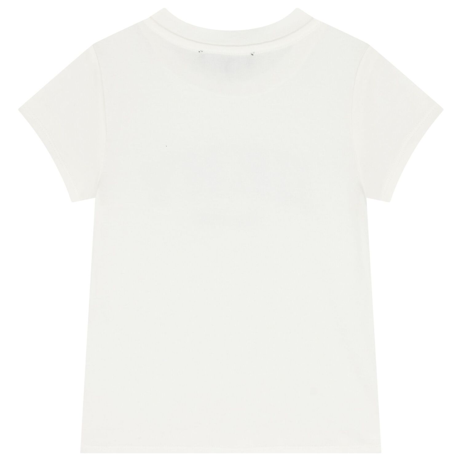 Girls White Embellished Logo T-Shirt, 1, hi-res