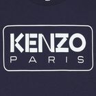 تي شيرت بالشعار باللون الكحلى للأولاد, 2, hi-res