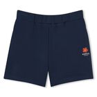 Girls Navy Blue Boke Flower Shorts, 1, hi-res