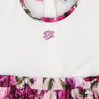 Baby Girls White & Pink Peony Dress Set, 1, hi-res