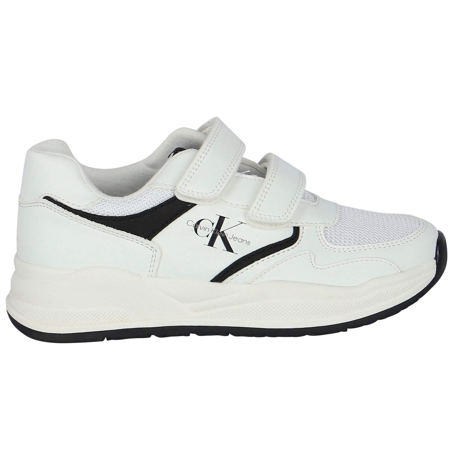 White Logo Trainers, 1, hi-res
