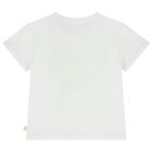 تيشيرت باللون الأبيض مزين بالزهور للبنات, 1, hi-res