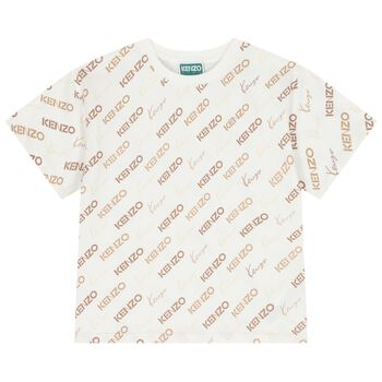 Ivory & Beige Logo T-Shirt