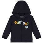 Baby Boys White & Navy Blue Tracksuit (3 Piece), 1, hi-res