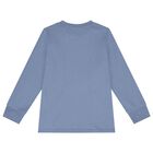 Boys Blue Logo Long Sleeve Top, 2, hi-res