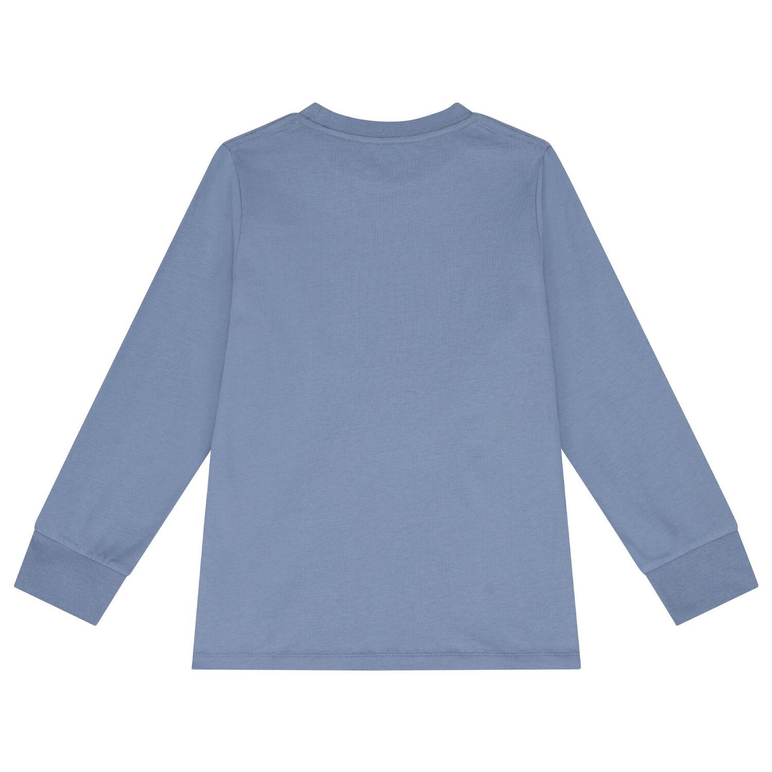 Boys Blue Logo Long Sleeve Top, 2, hi-res