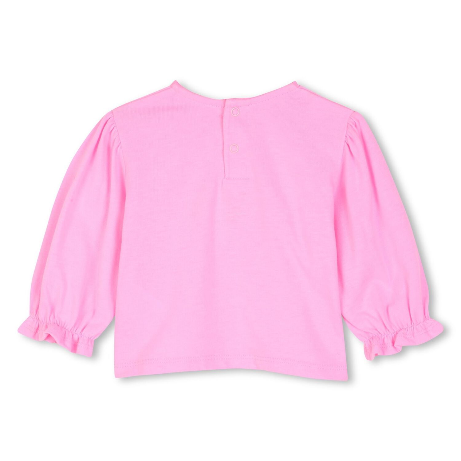 Younger Girls Pink Heart Long Sleeeve Top, 1, hi-res