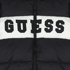 Boys Black Logo Padded Puffer Jacket, 1, hi-res