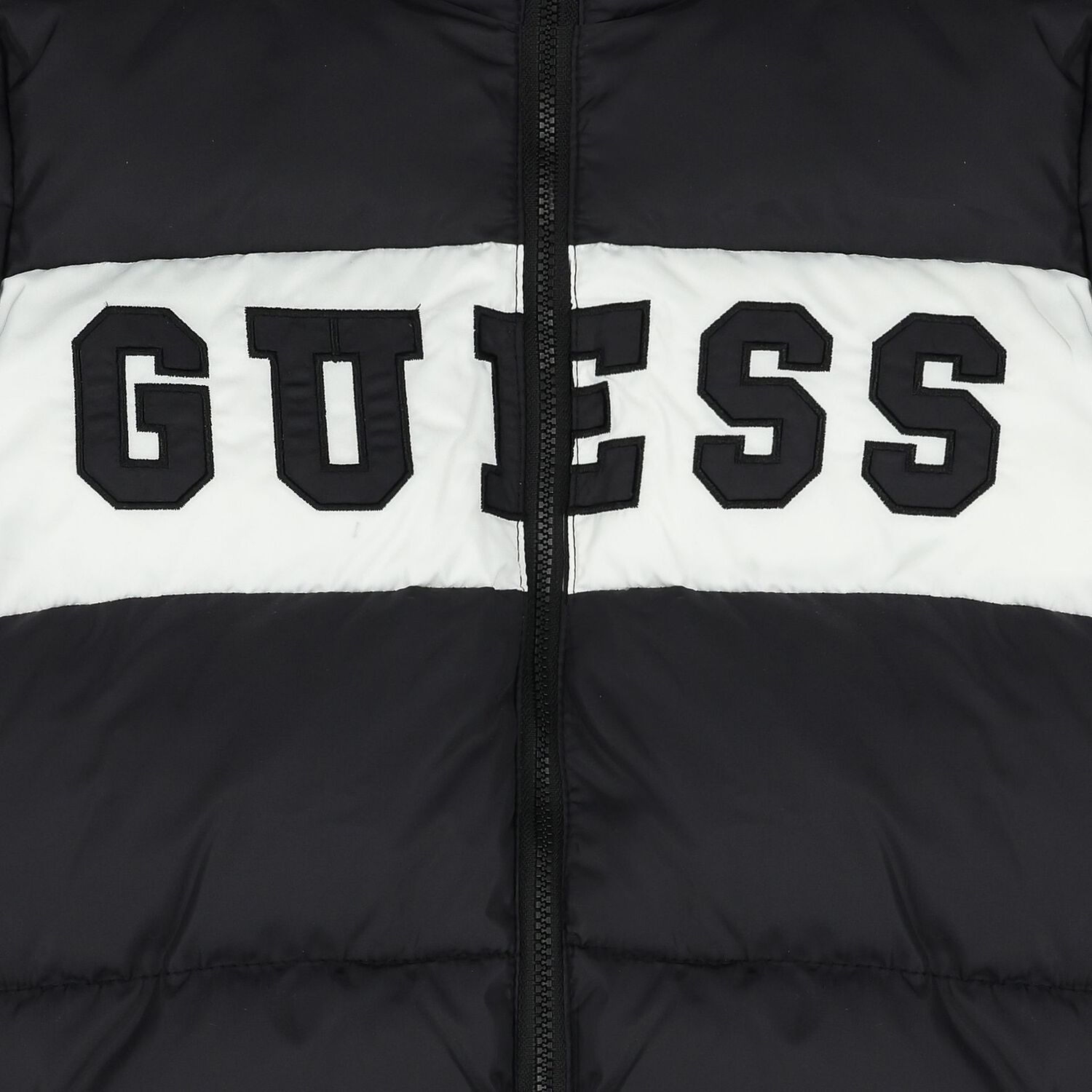 Boys Black Logo Padded Puffer Jacket, 1, hi-res image number null