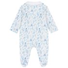 Boys White & Blue Toile de Jouy Babygrow Set, 1, hi-res