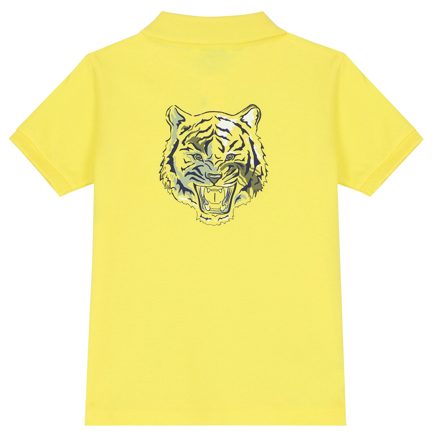 Boys Yellow Tiger Polo Shirt, 1, hi-res