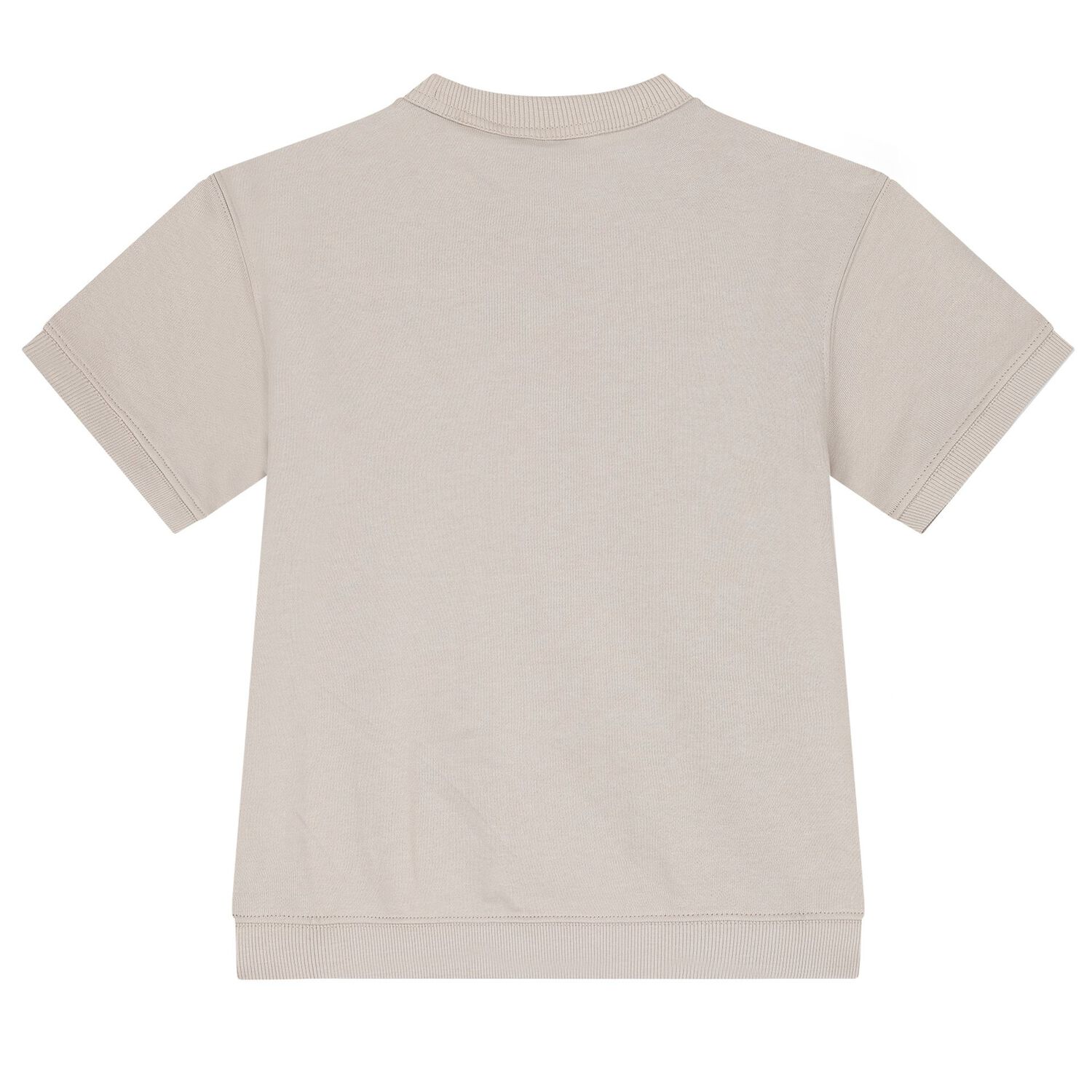 طقم شورت للأولاد بالشعار باللون البيج, 1, hi-res