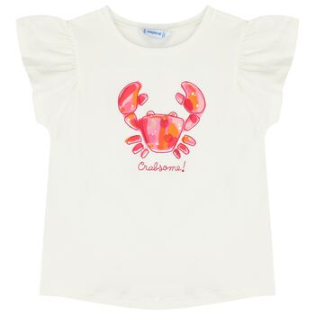 Girls Ivory Crab T-Shirt