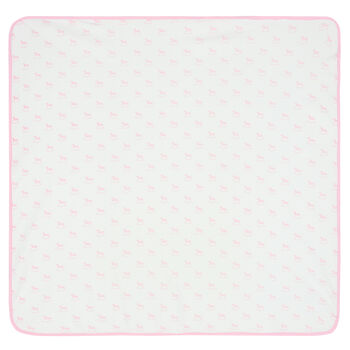 Baby Girls Ivory & Pink Horse Blanket