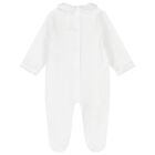 Baby Boys White & Blue Babygrow, 1, hi-res