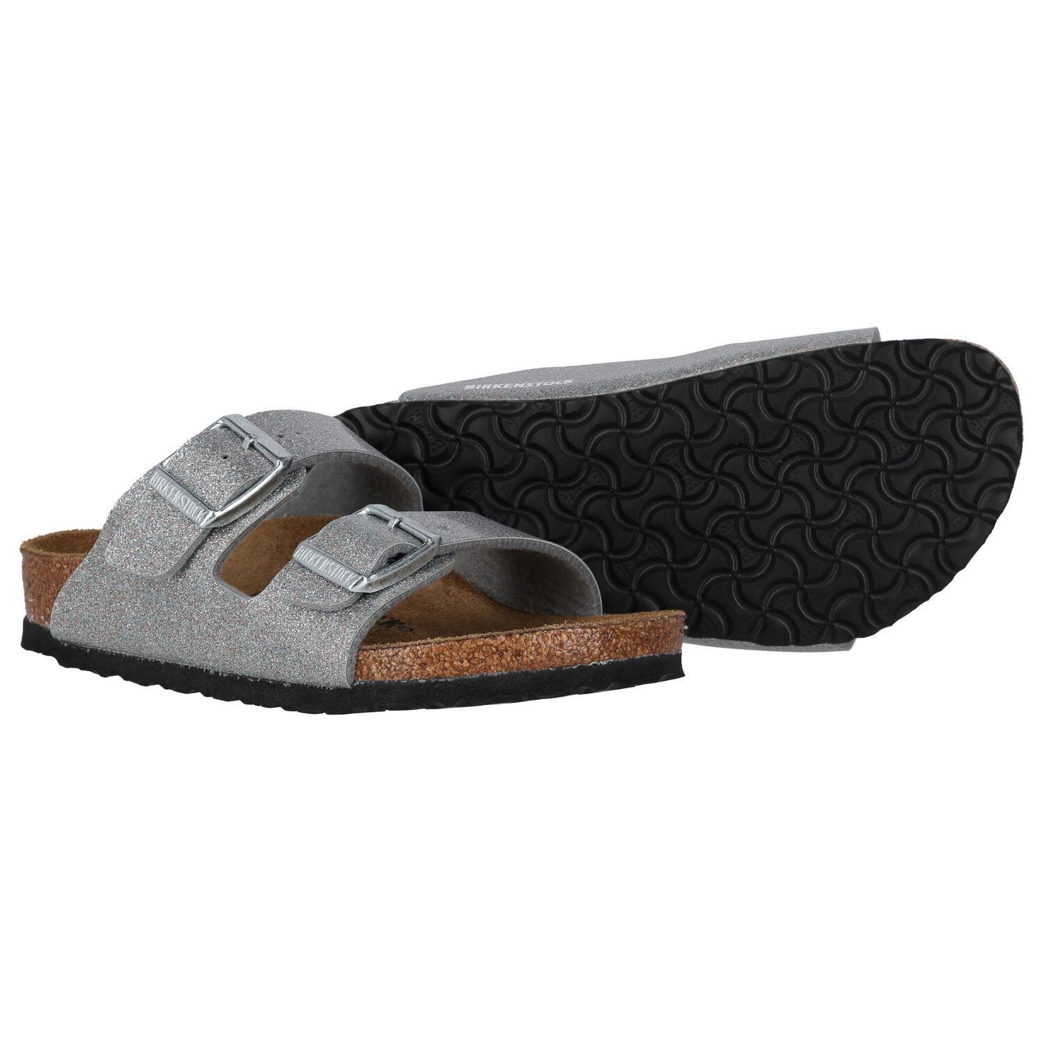 صندل بإبزيم باللون الفضي اللامع , 1, hi-res image number null