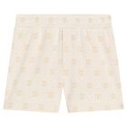 Baby Boys Ivory Logo Shorts, 1, hi-res