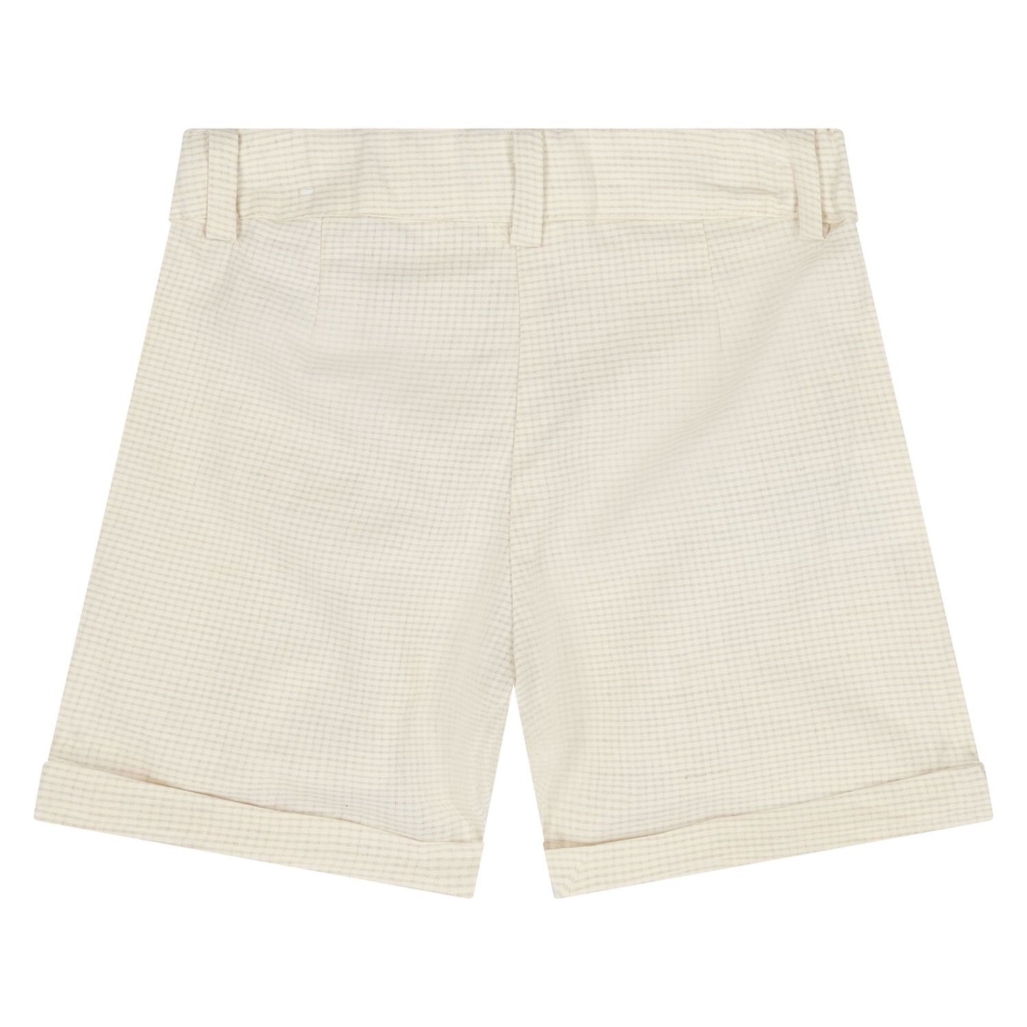 Younger Boys White & Beige Shorts Set, 2, hi-res
