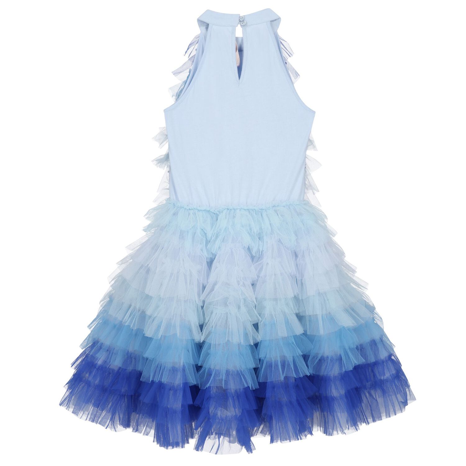 Girls Blue Layered Tulle Dress, 1, hi-res image number null