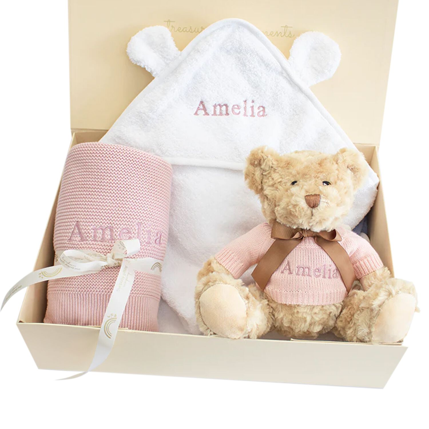 Girls Pink Welcome Little One Baby Gift Set, 3, hi-res