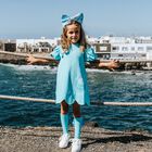 فستان بنات بطبعة الشنطة باللون الازرق, 1, hi-res