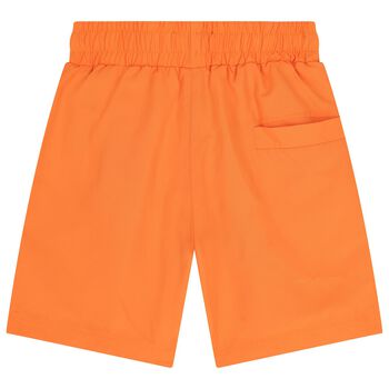 Boys Orange Logo Shorts