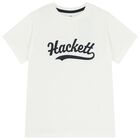 Boys White Logo T-Shirt, 3, hi-res