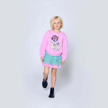 Girls Green Tulle Ruffle Skirt