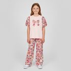 Girls Multi-Coloured Logo Trousers, 1, hi-res
