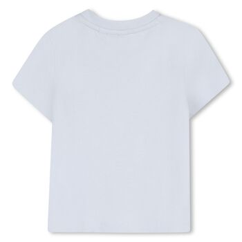 تيشيرت اولاد بالشعار باللون الأزرق 