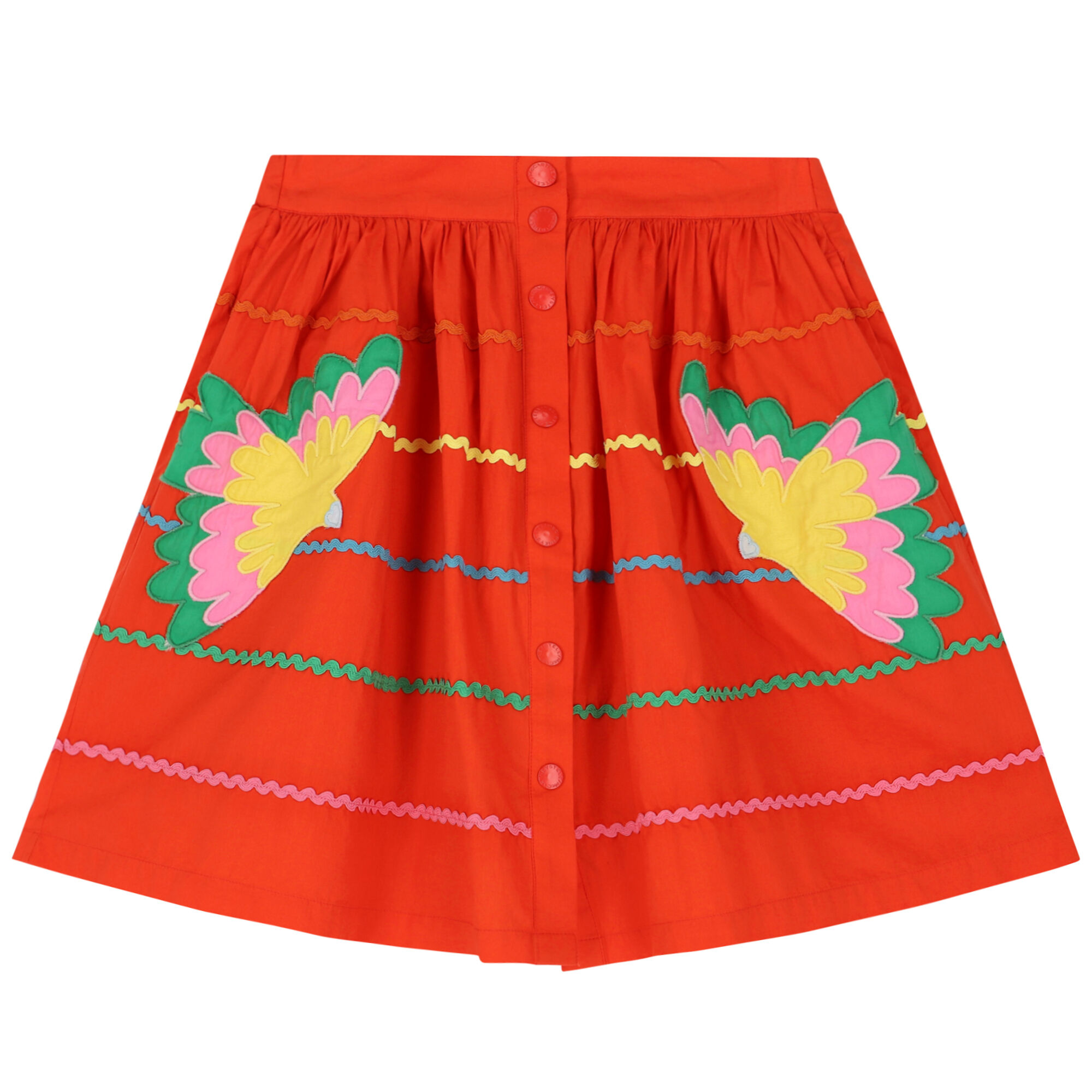 Orange red skirt online