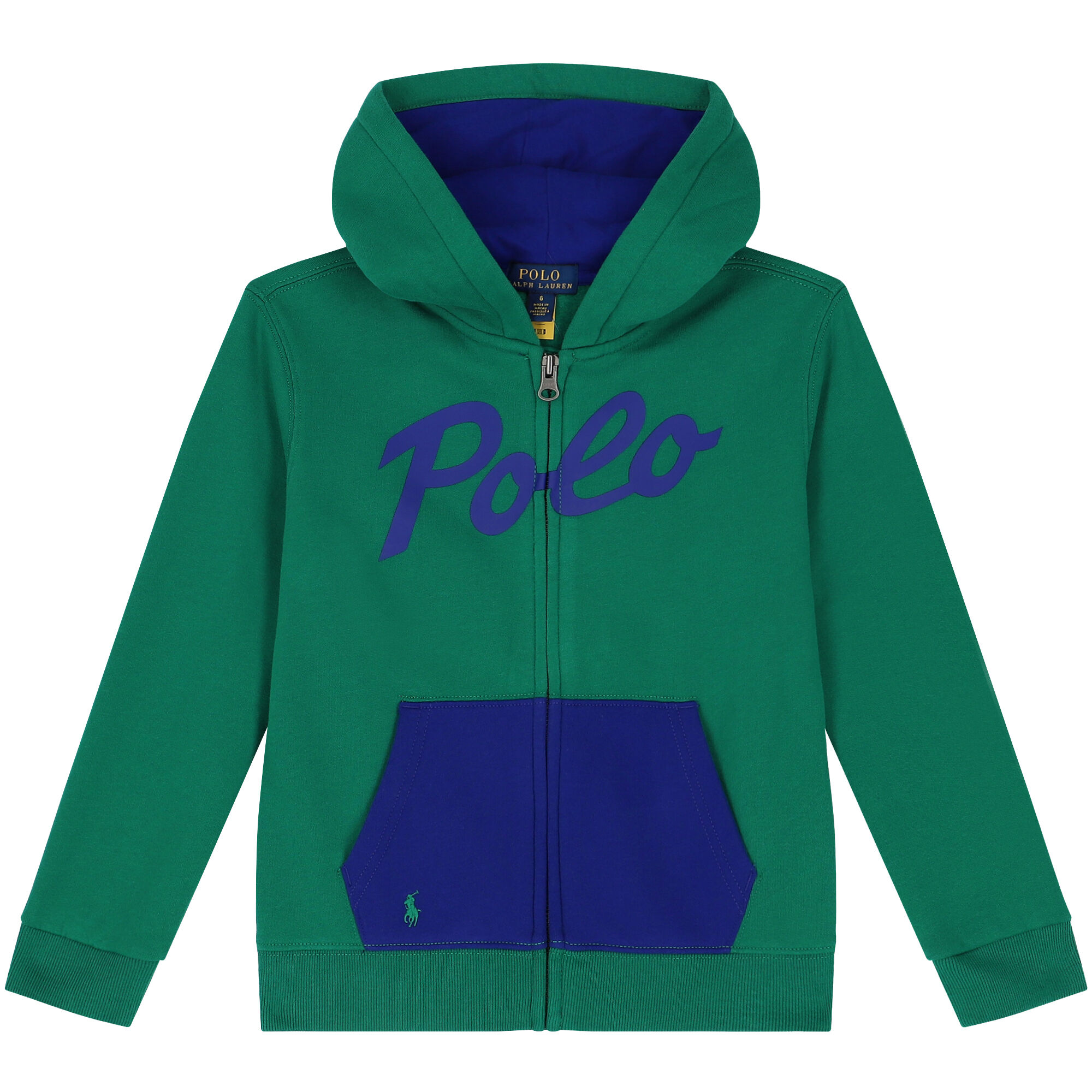 Ralph Lauren Boys Green Logo Zip Up Top Junior Couture UAE
